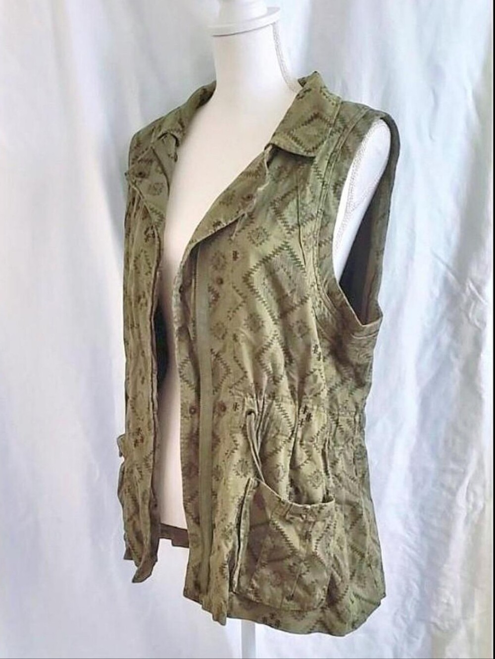 Green Vest Jolt Brand Top Size Large Women's Vest Size L Women's Clothing y2k - Picture 2 of 12